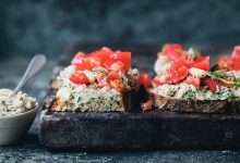 Bruschetta med vegansk bönröra