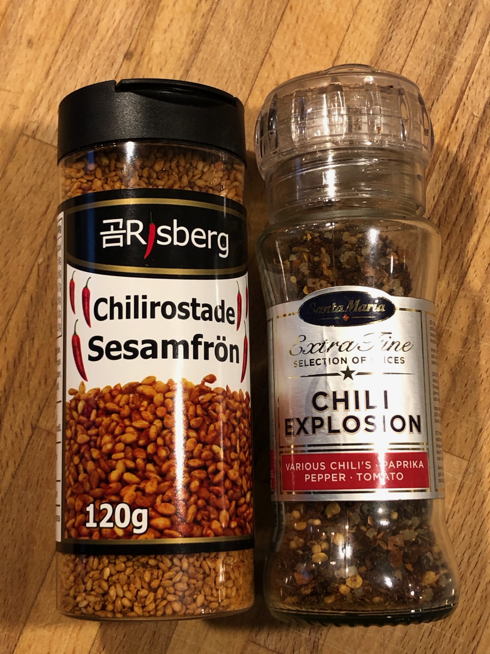 chilirostade sesamfrön