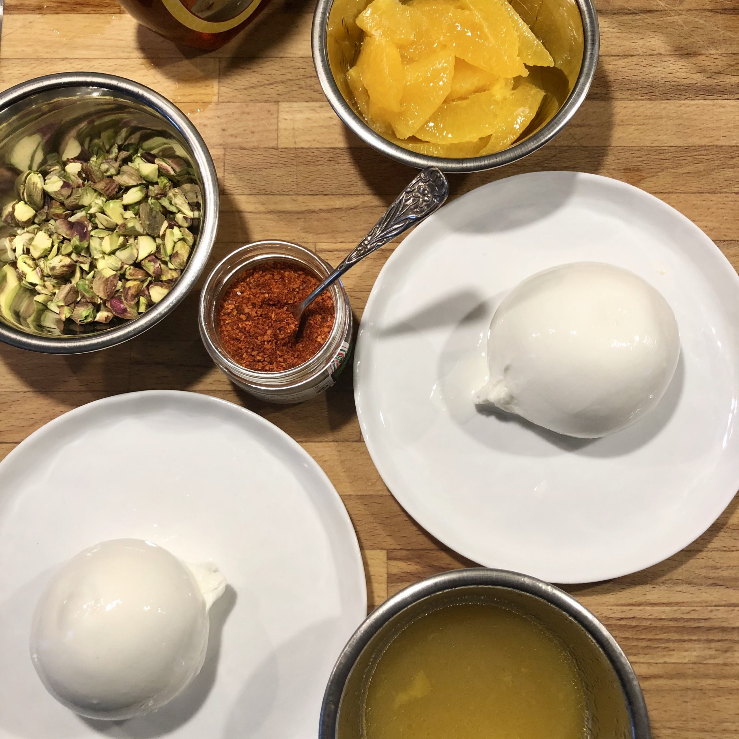 Burrata med apelsin