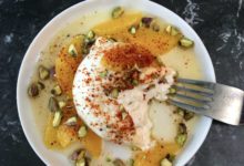 Burrata med apelsin