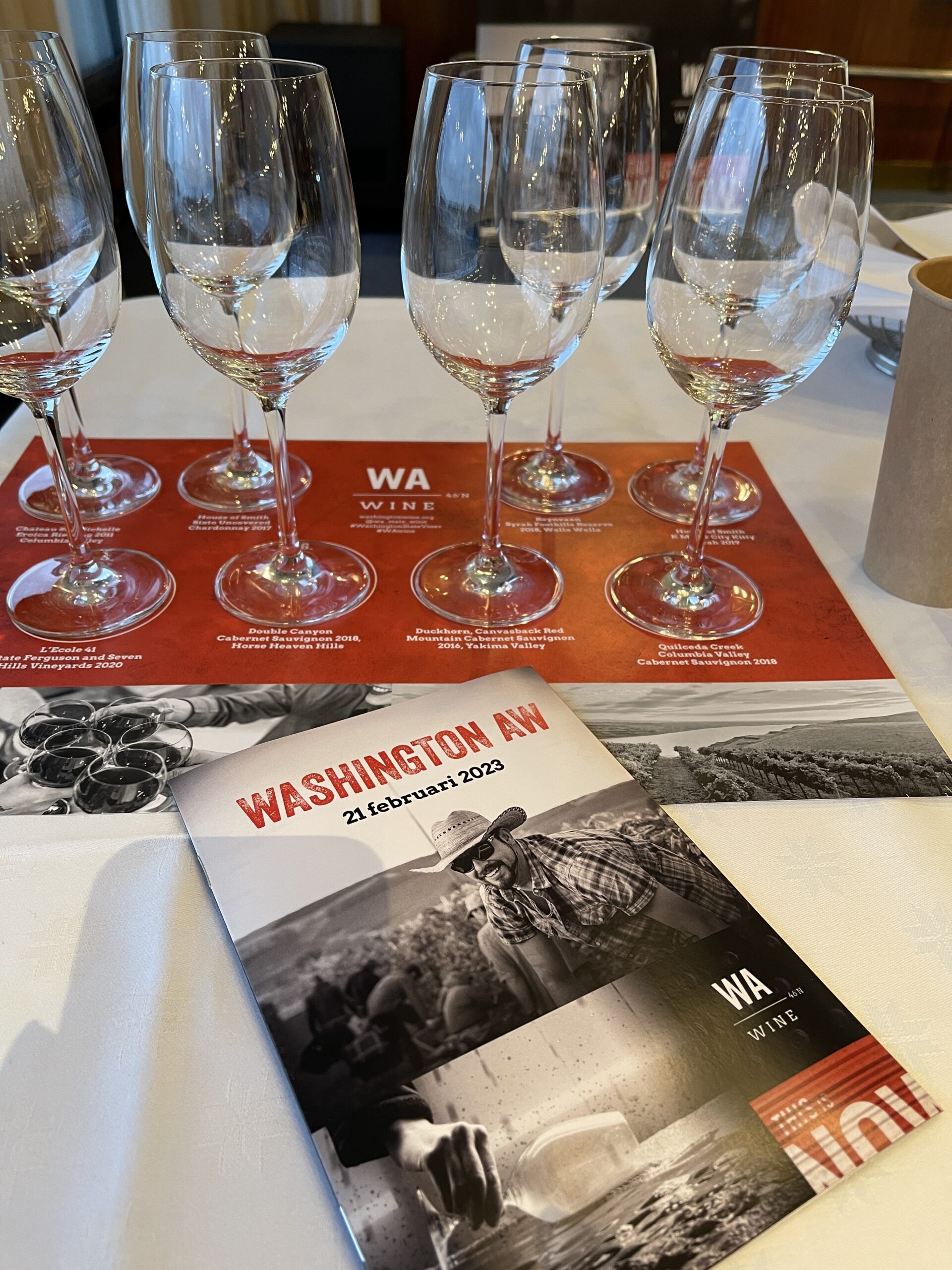 Washington State Wine Masterclass med vinprovning på Operaterassen i Stockholm